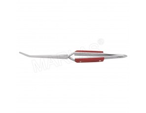 Soldering tweezers, curved