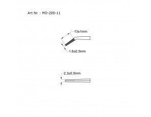 Soldering tweezers, curved